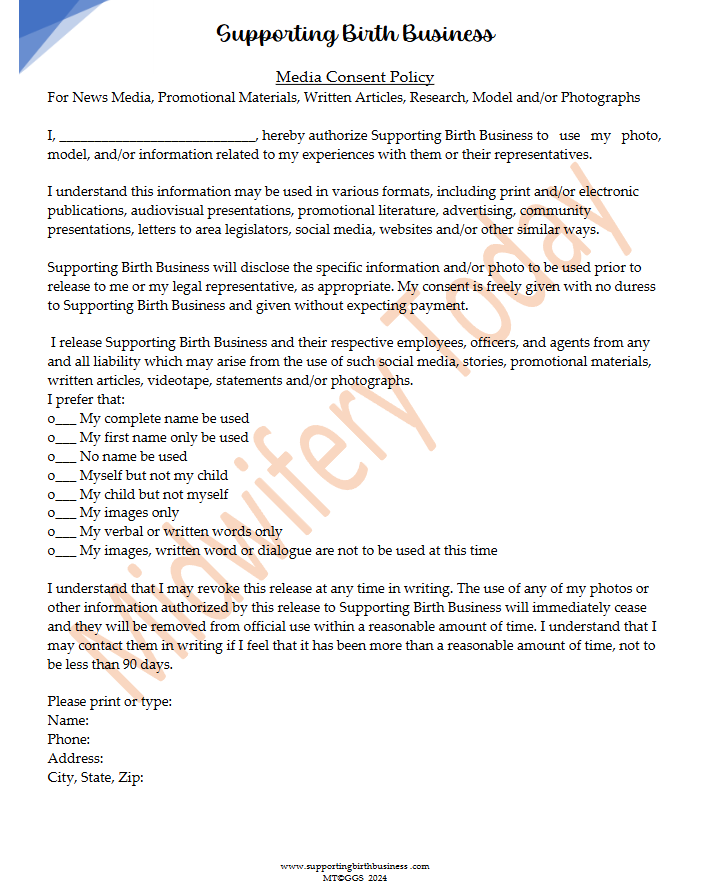 Media Consent Policy 2024